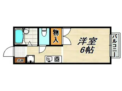 メゾンマーメイド(ワンルーム/1階)の間取り写真