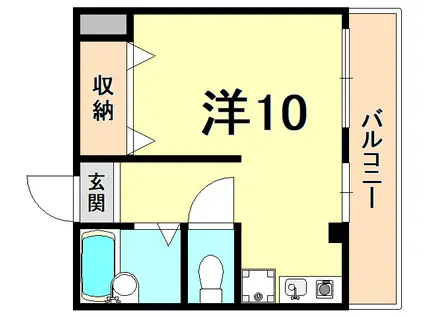戸田町高田マンション(ワンルーム/4階)の間取り写真