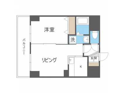 ヘルム21(1LDK/7階)の間取り写真