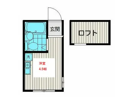 アンビションVI(ワンルーム/2階)の間取り写真