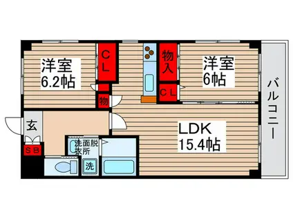 セントレジス・グラン(2LDK/5階)の間取り写真