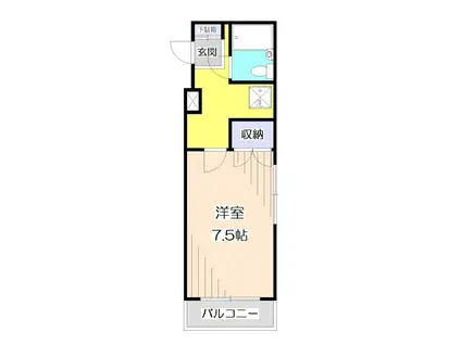 ことぶき壱番館(1K/6階)の間取り写真