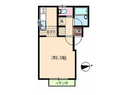 アークイトウ(1K/2階)の間取り写真