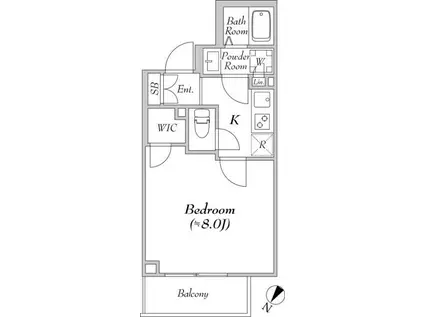 ルネサンスコート高田馬場CALME (1K/4階)の間取り写真