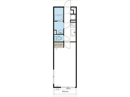 リブリ・サントノーレ(1K/2階)の間取り写真