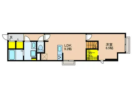 八王子市片倉町計画(1LDK/1階)の間取り写真