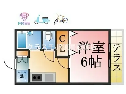 ベーラ・ドーモ・トモ(1K/1階)の間取り写真