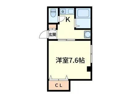 TSSQUARE芥川(1K/3階)の間取り写真