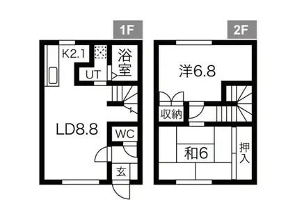 メゾン17(2LDK/1階)の間取り写真