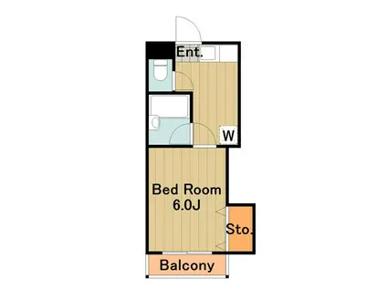 ブリックアーバー(1K/2階)の間取り写真