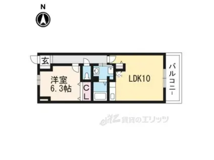 アルディエンテY&J 2(1LDK/2階)の間取り写真