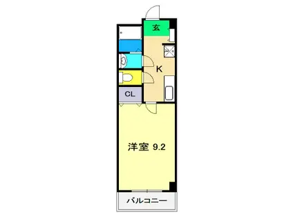 ドエル森の木 I(1K/6階)の間取り写真