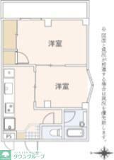 ルヴァンドベール福井(2DK/3階)の間取り写真