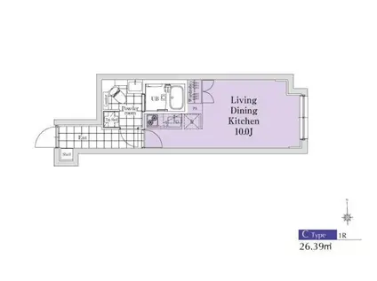 EXAM新中野II(ワンルーム/2階)の間取り写真