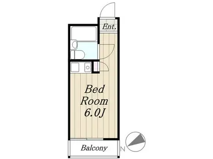 ハイシティー二子玉川(ワンルーム/1階)の間取り写真