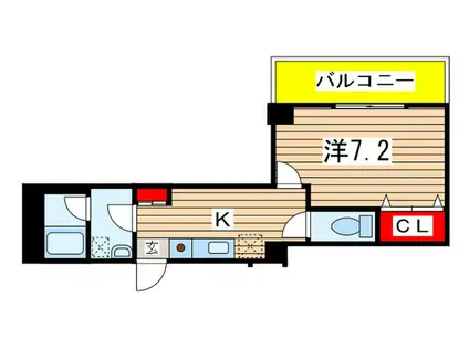 プリマヴェーラ問屋町(1K/5階)の間取り写真