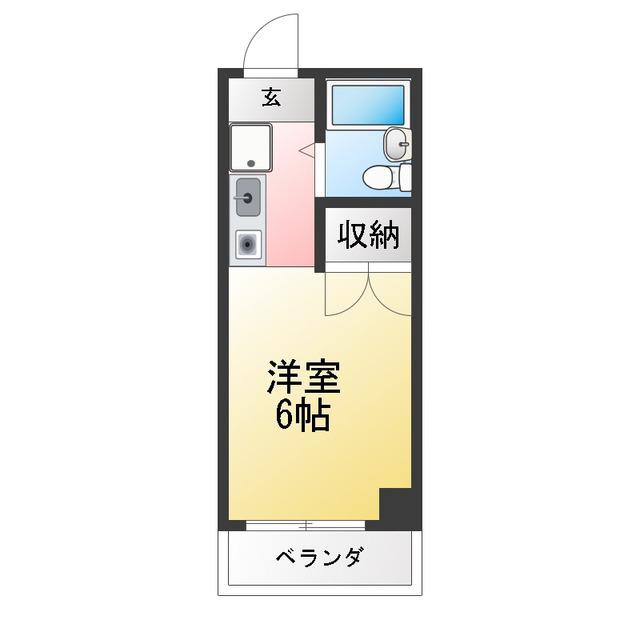 アーバンライフ秋山(1K/3階)の間取り写真