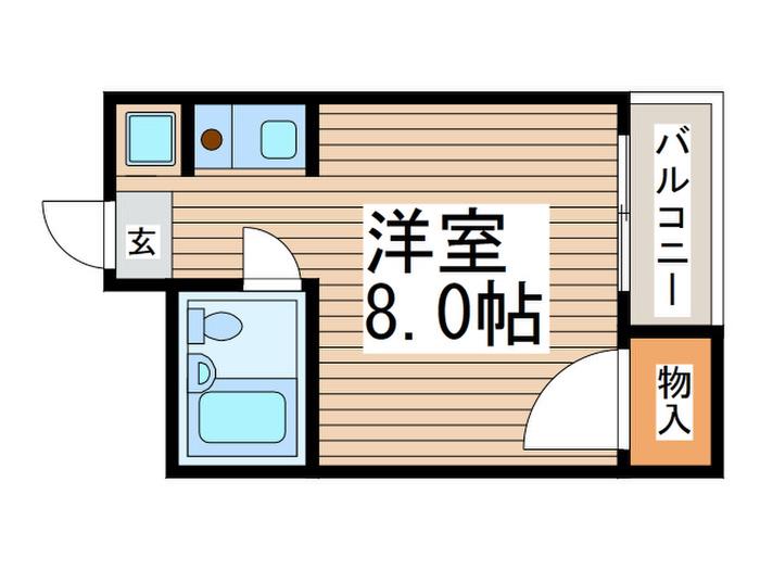 アミュート杉浦(ワンルーム/4階)の間取り写真