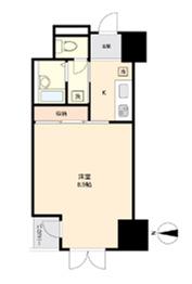 イーストン榴岡(1K/3階)の間取り写真