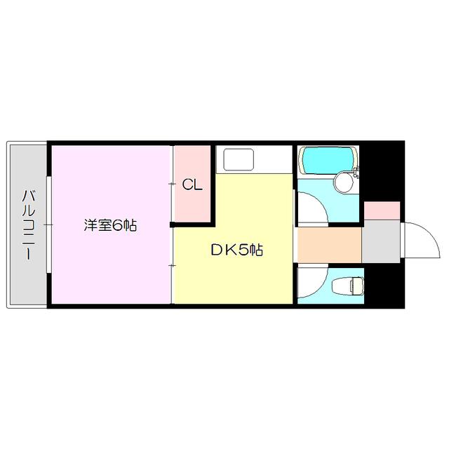 エクセルハイツ(1DK/2階)の間取り写真