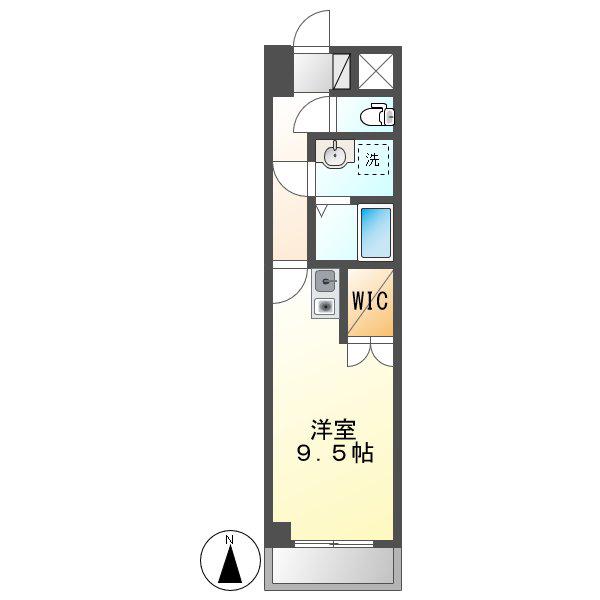 REVEUR十一屋(1K/4階)の間取り写真