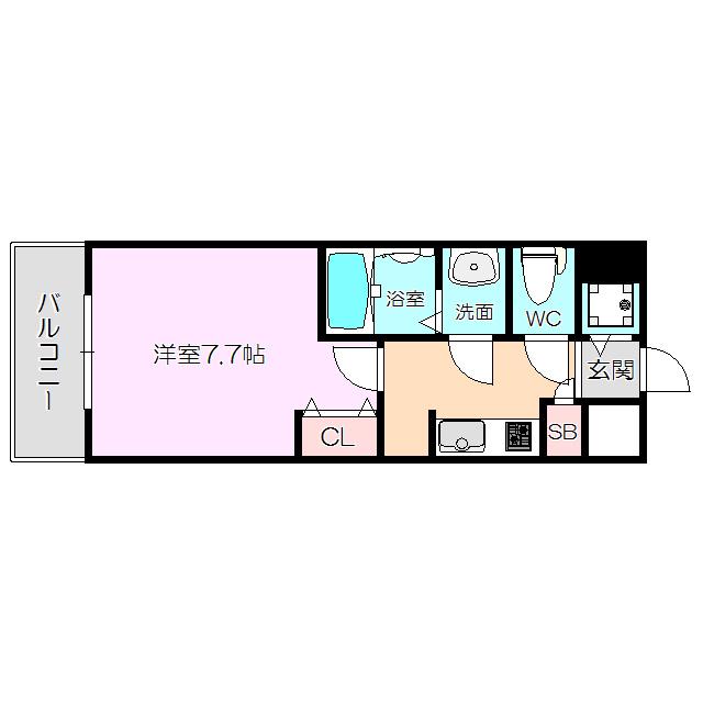 S-RESIDENCE新大阪駅前(1K/15階)の間取り写真