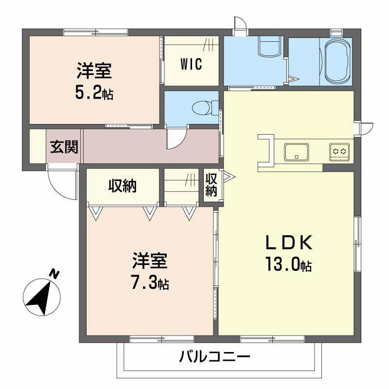 アークデザイン大門(2LDK/2階)の間取り写真