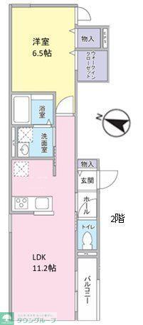 さいたま市桜区西堀AP(1LDK/1階)の間取り写真