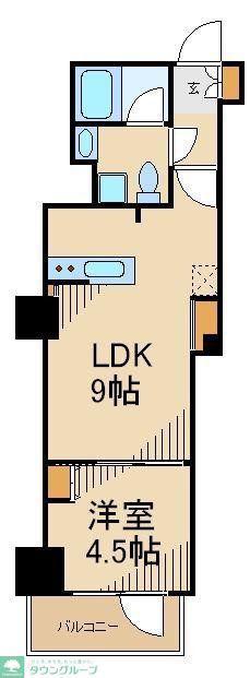 パティオ神田(1LDK/10階)の間取り写真