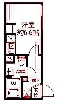 S-TERRACE 元住吉(ワンルーム/2階)の間取り写真