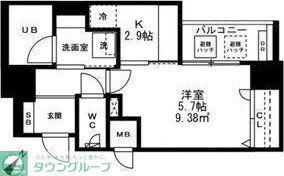 SUNRISE上池袋(1K/8階)の間取り写真