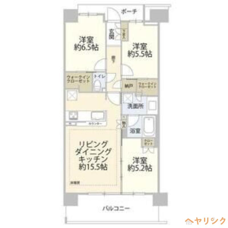 メガシティテラス(3LDK/9階)の間取り写真