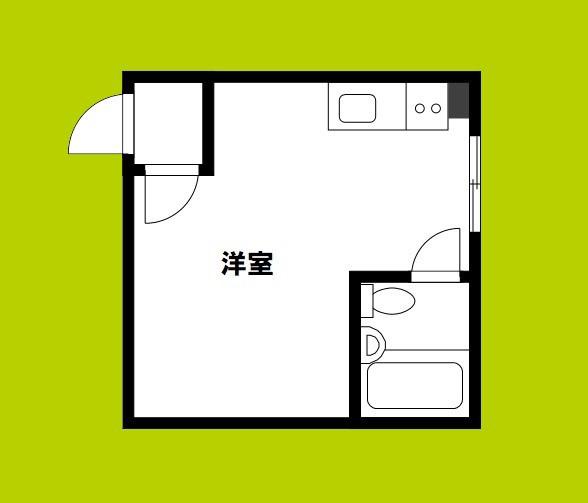 大宝上本町レッドハイツ(ワンルーム/2階)の間取り写真