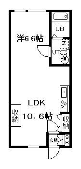 デザイナーズAP・68B棟(1LDK/1階)の間取り写真
