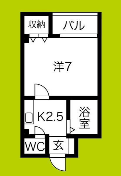 ガーデンコート(1K/3階)の間取り写真