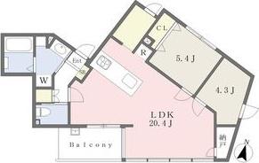 COULEURS GRAND(2LDK/3階)の間取り写真