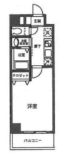 ボヌール和泉(1K/3階)の間取り写真