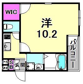 フジパレス武庫川V番館(1K/1階)の間取り写真