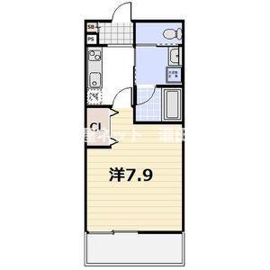 ALEGRIA瀬田(1K/2階)の間取り写真