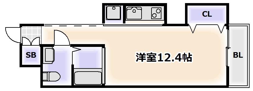 COZY(ワンルーム/5階)の間取り写真