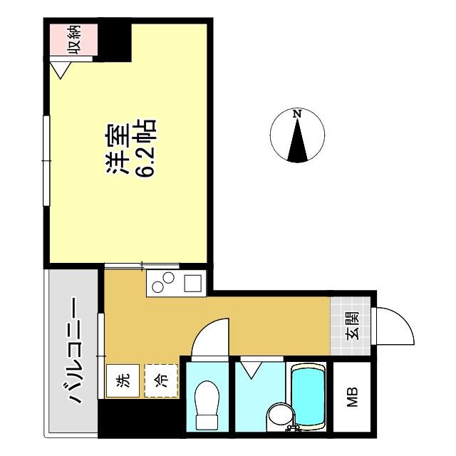 第41シンエイビル(1K/3階)の間取り写真