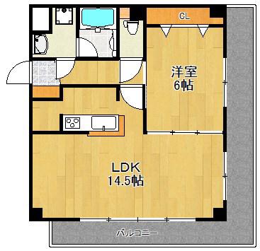 アビエス日吉(1LDK/1階)の間取り写真