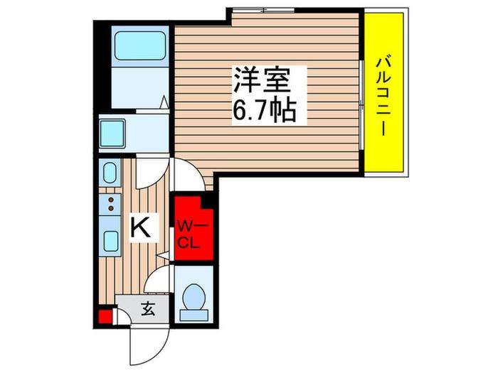 BESTSTAGE八千代台II(1K/1階)の間取り写真