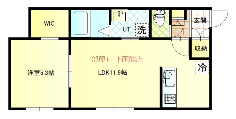 深堀町アパート(1LDK/2階)の間取り写真