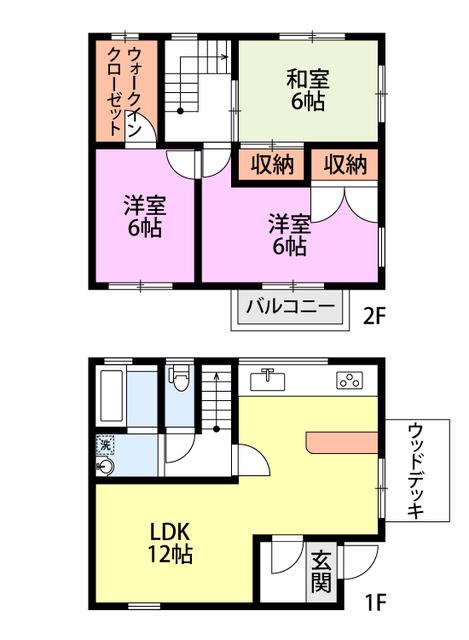 テラスサンフローリー(3LDK/1階)の間取り写真