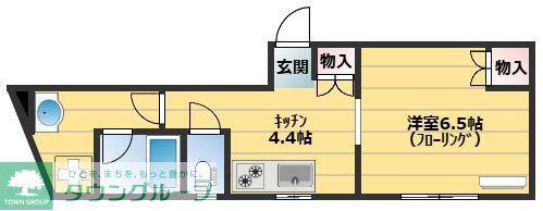 コーポ高橋(1K/3階)の間取り写真