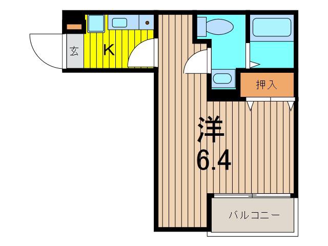 CASA SUMIKA(1K/1階)の間取り写真