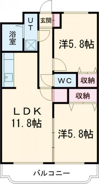 Y&M REGARO I(2LDK/3階)の間取り写真