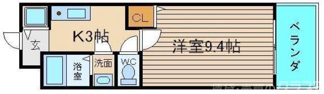 ワンズ ワン(1K/1階)の間取り写真
