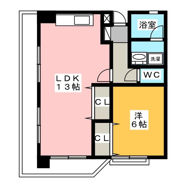 第2小池ビル(1LDK/4階)の間取り写真
